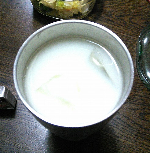 甘酒豆乳の焼酎割