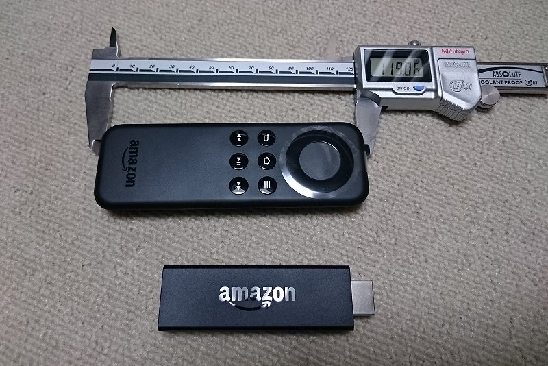 Fire　TV　Stick　リモコン大きさ